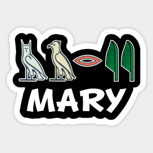 MARY-American names in hieroglyphic letters,  a Khartouch Sticker